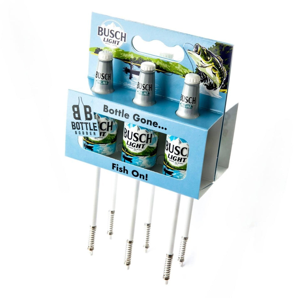 6 Pack Busch Light Fishing Bobbers - Premium Fishing Tackle - Get Tight Gear