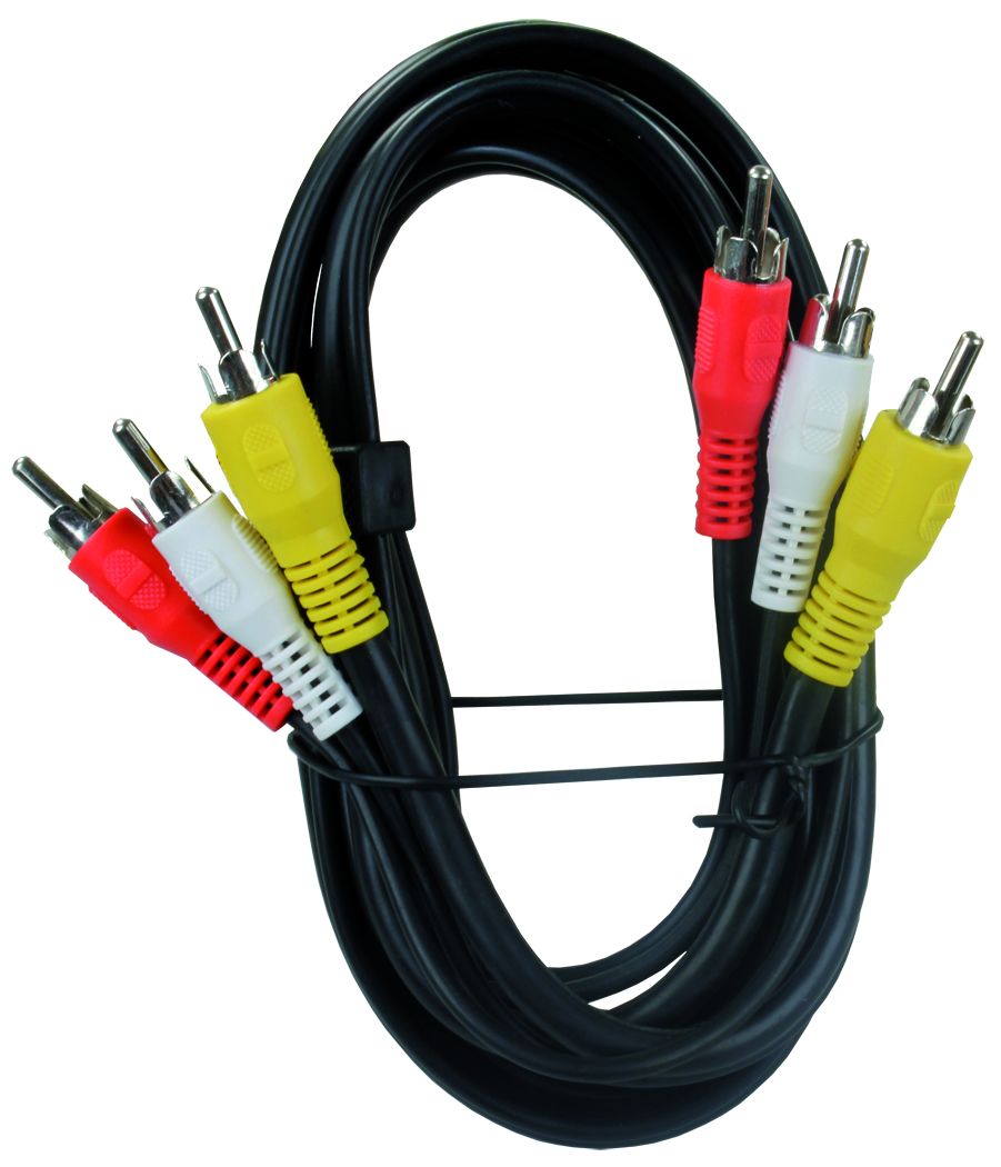 6' RCA/A - V TRIPLE CABLE - Get Tight Gear