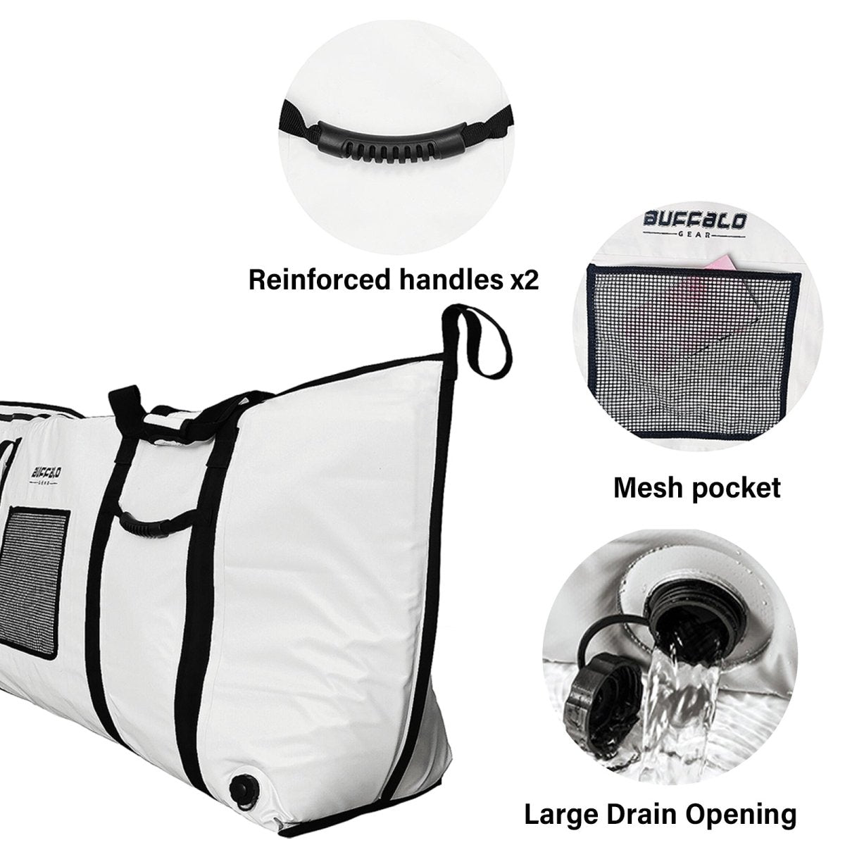 60x20'' Fish Cooler Bag With YKK Zipper, Flat Bottom - Get Tight Gear