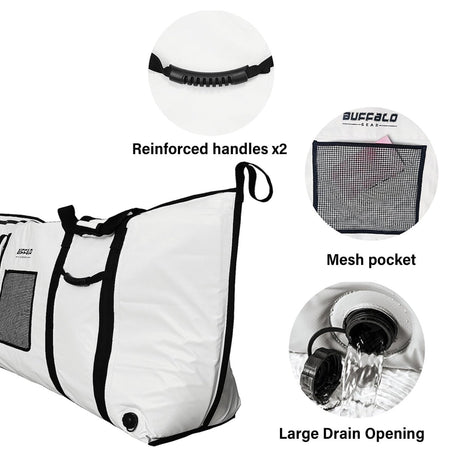 60x20'' Fish Cooler Bag With YKK Zipper, Flat Bottom - Get Tight Gear