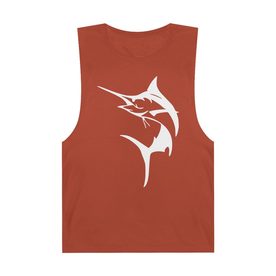 Marlin Unisex Barnard Tank - Vintage Fisherman Style Tee, Perfect for Summer Adventures, Beach Day, Gift for Anglers, Outdoor Fun