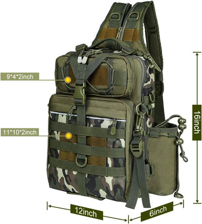 Premium Water-Resistant Fishing Backpack - BLISSWILL Outdoor Tackle Bag for Anglers