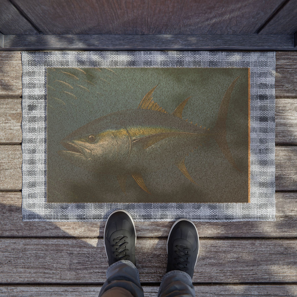 Outdoor Welcome Mat - Yellow Fin Tuna Design