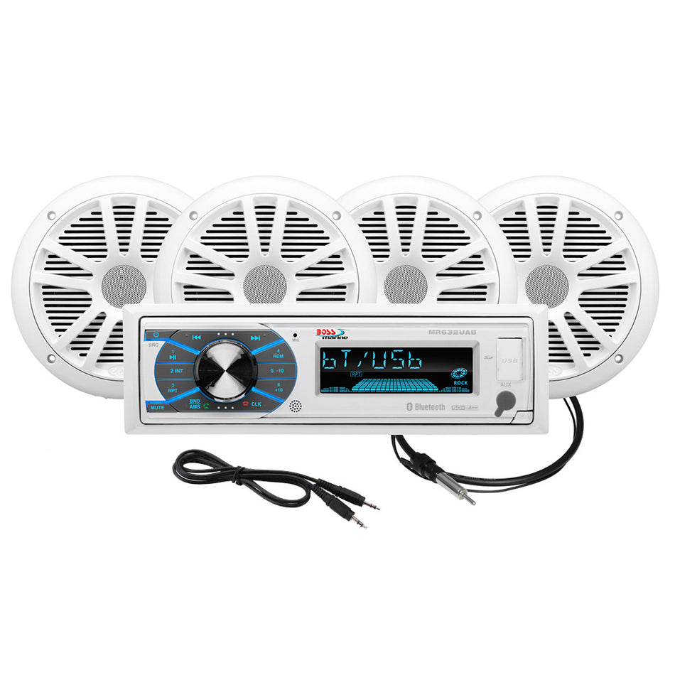 Kit de altavoces estéreo marino Boss Audio MCK632WB.64 (2 pares de 6,5") - Blanco [MCK632WB.64]