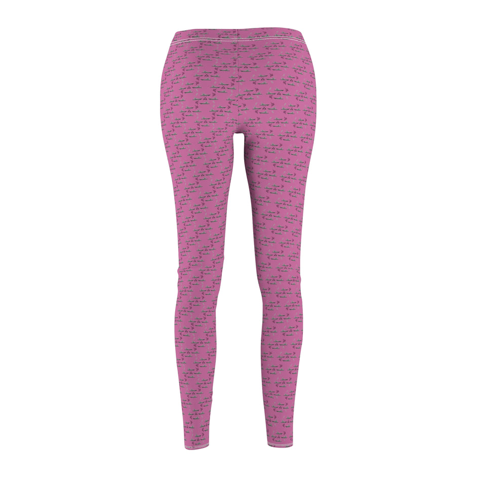 Leggings casuales para mujer con estampado de peces deportivos