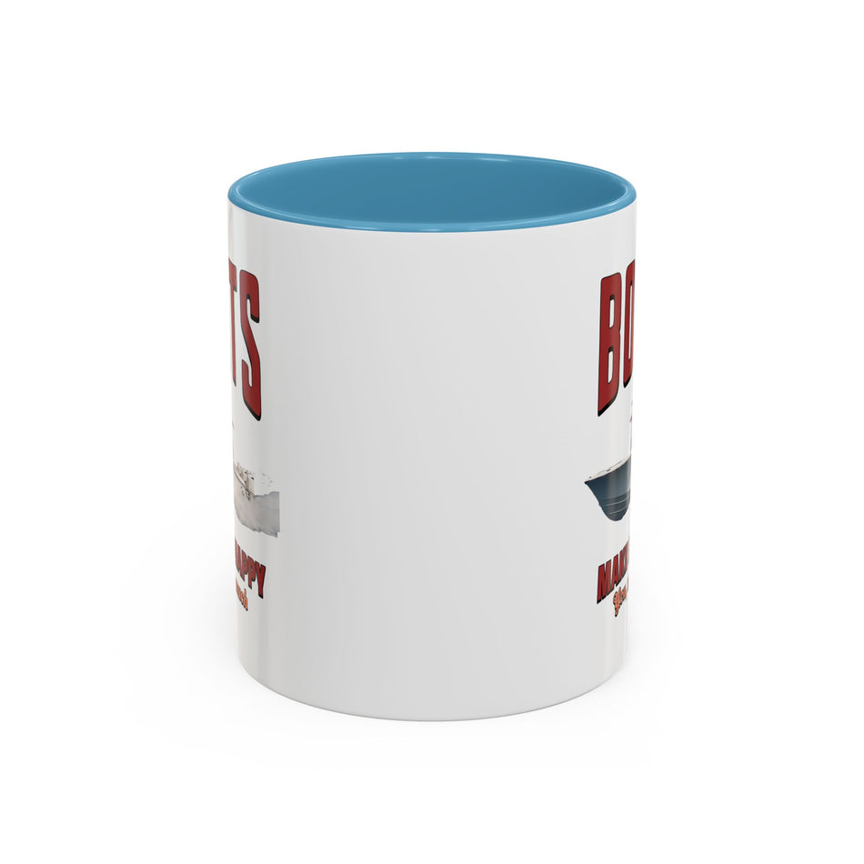 Custom Coffee Mug - Boats Make Me Happy Design