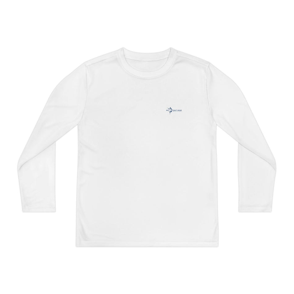 Get Tight Gear Youth Long Sleeve Competitor Tee with Lobster Graphic, Casual Wear, Beach Day, Gift for Kids, Summer Outfit, Fun T-Shirt