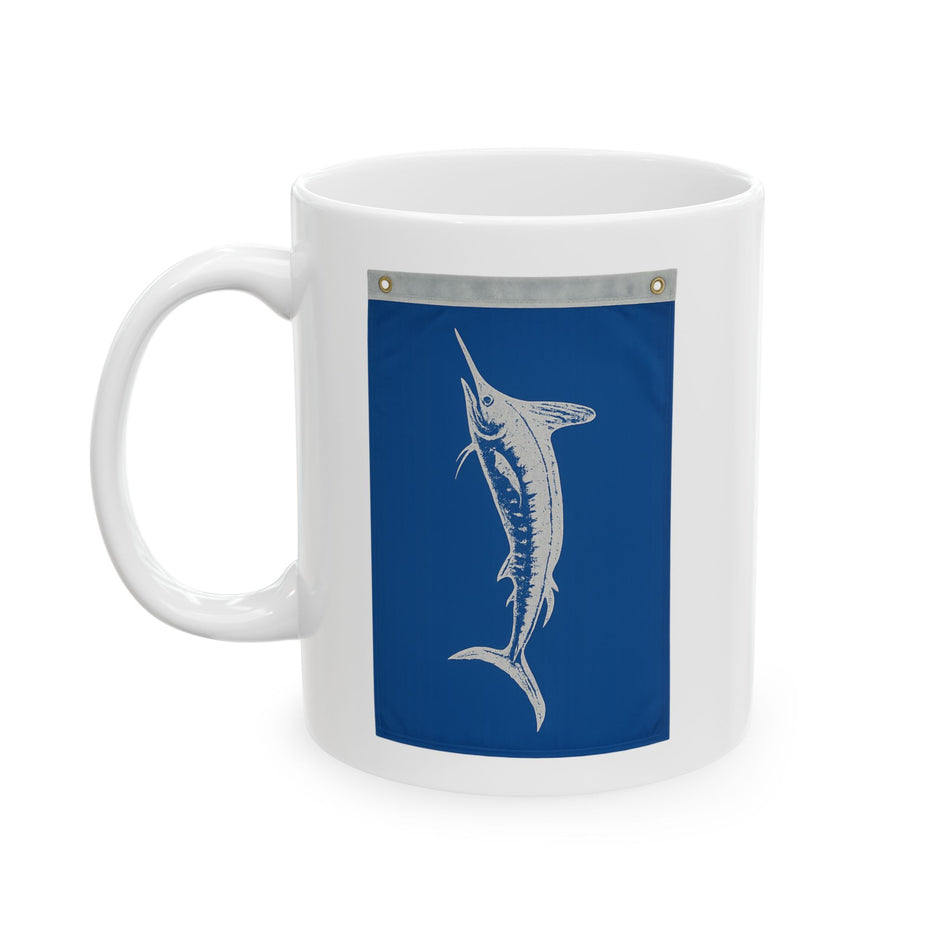 White Marlin Flag Ceramic Mug - Get Tight Gear