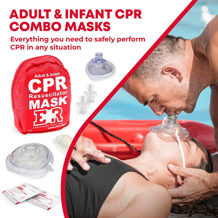 72 - Piece First Aid Fanny Pack Kit with Adult & Infant CPR Masks - Get Tight Gear