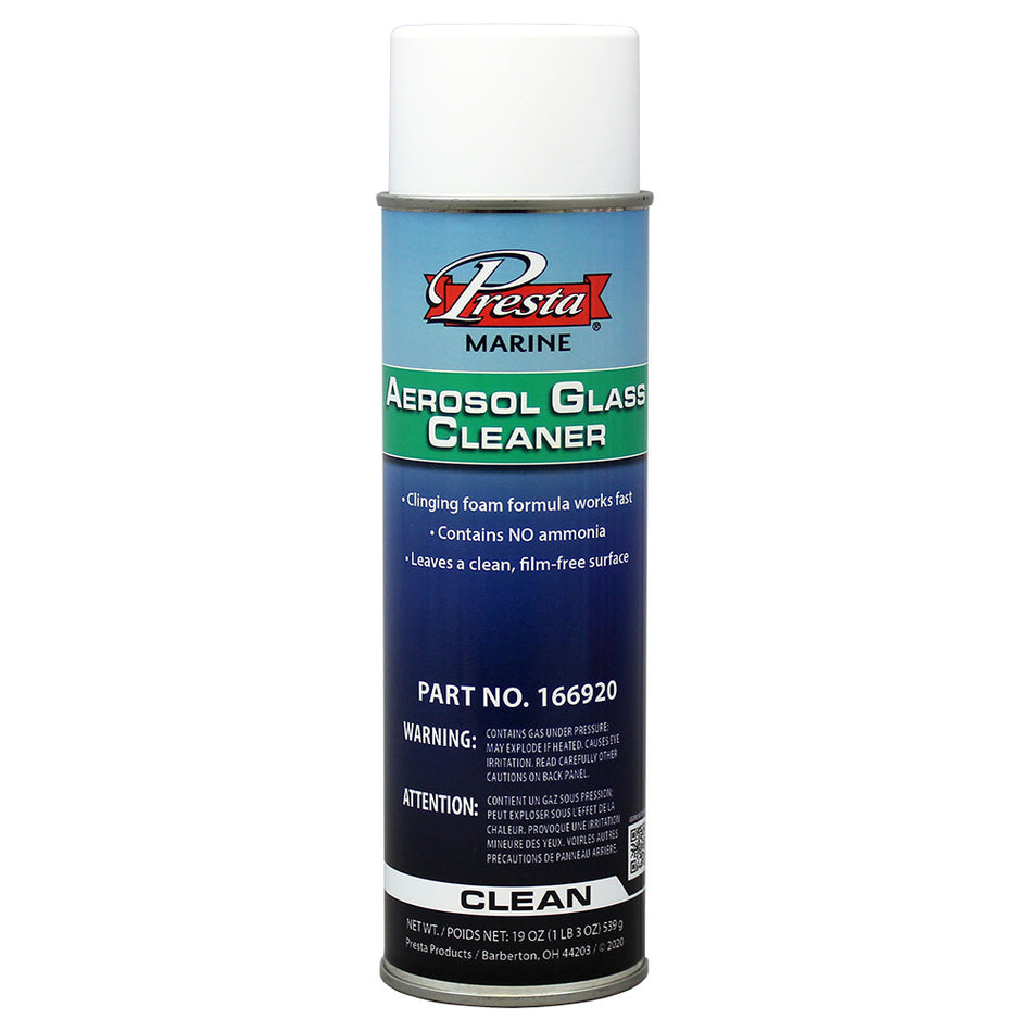 Limpiador de vidrios en aerosol sin amoníaco Presta Marine - 19 oz [166920]