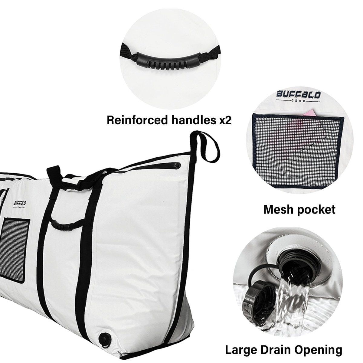 72x30'' Fish Cooler Bag With YKK Zipper, Flat Bottom - Get Tight Gear
