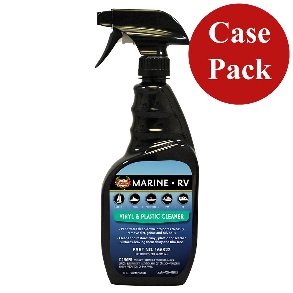 Limpiador de vinilo y plástico Presta Marine - 22 oz - Caja de 12 [166322CASE]