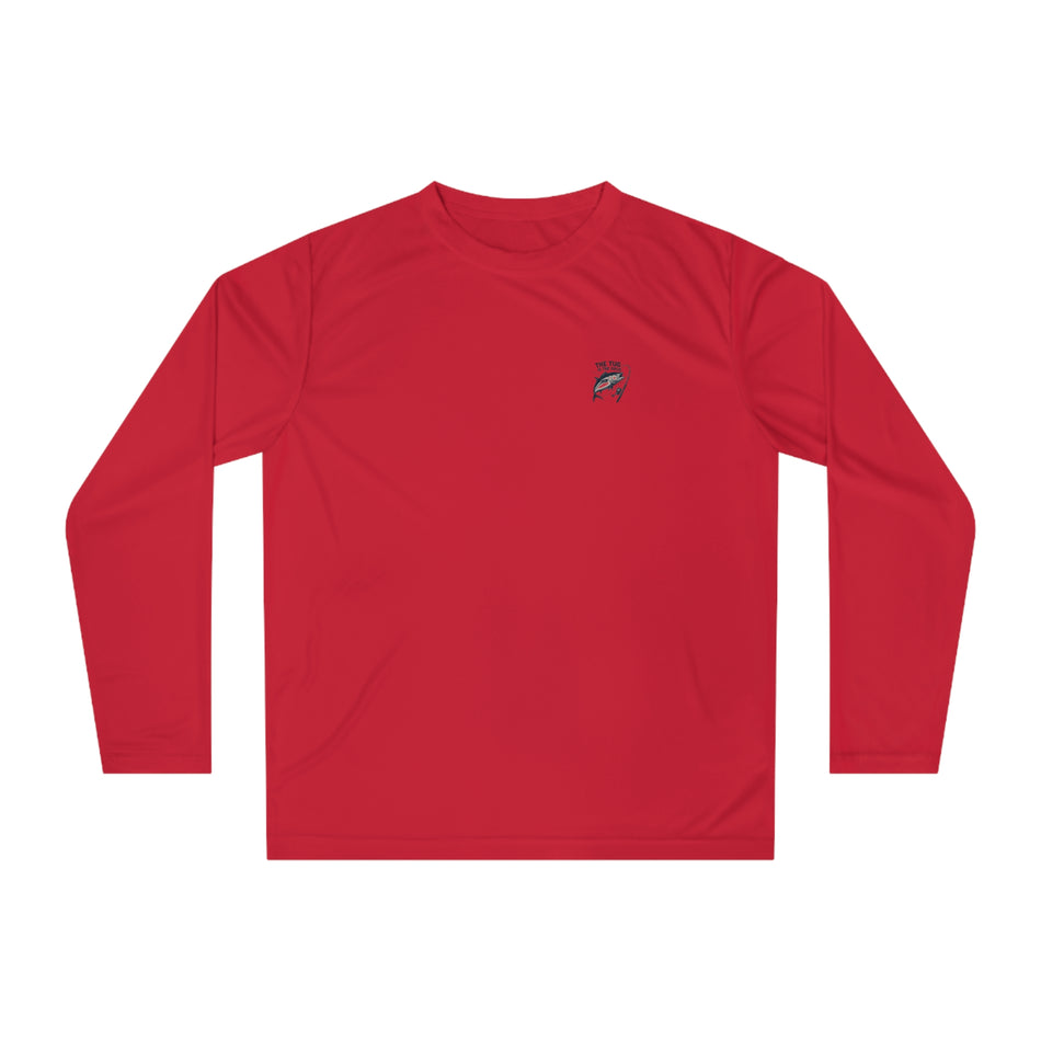 Unisex Performance Long Sleeve Shirt - "Grouper Hunter" Fishing Graphic Tee for Fishing Enthusiasts