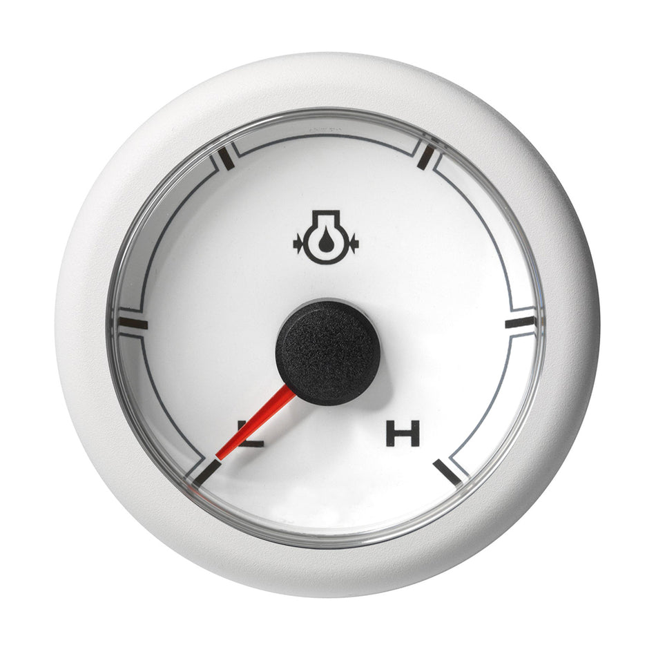 Manómetro de presión de aceite de motor OceanLink Veratron de 52 mm (2-1/16") - Bajo/Alto (150 PSI) - Esfera blanca con bisel [A2C1066030001]