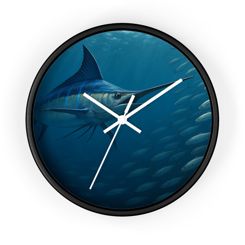 Blue Marlin Wall Clock - Nautical Home Décor