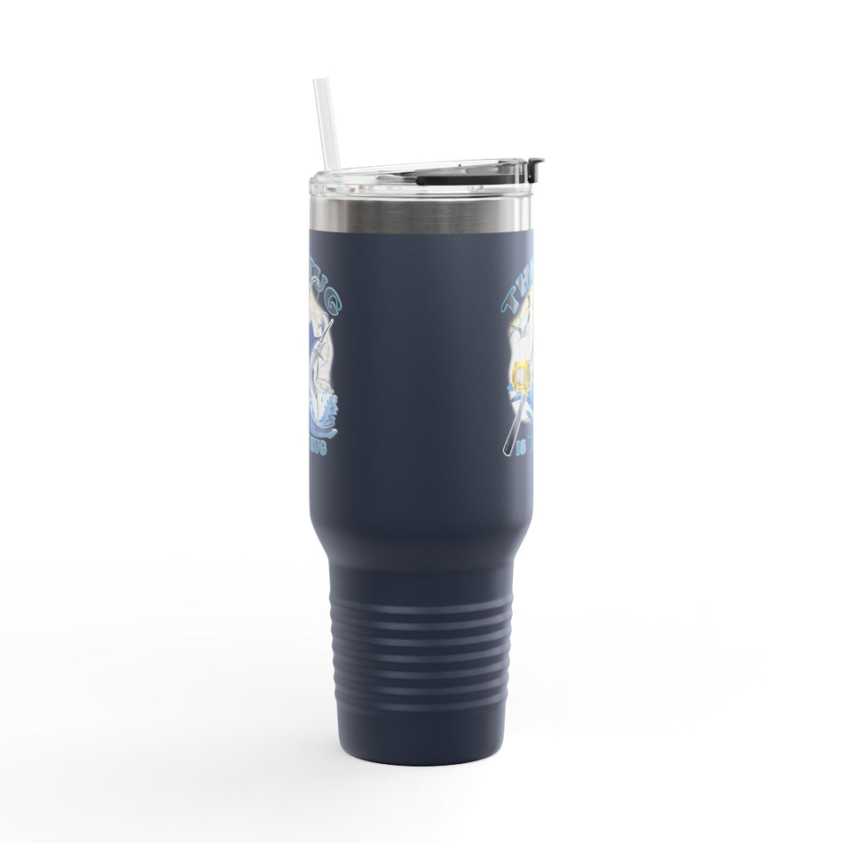The Tug is the Drug™ Insulated Travel Mug - 40oz - Perfect for Adventure Lovers
