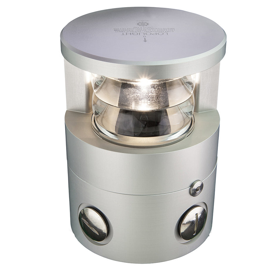 Lopolight 225 Double Masthead Light - 6NM - Silver Housing