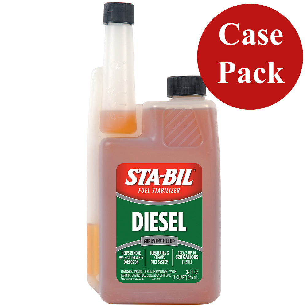 Estabilizador de combustible diésel STA-BIL, mejorador del rendimiento - 32 oz *Caja de 4* [22254CASE]