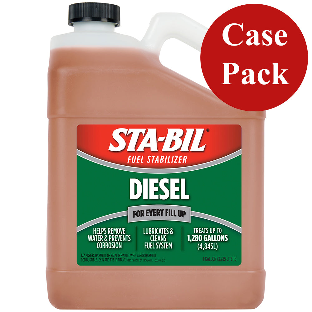 Estabilizador de combustible diésel STA-BIL, mejorador del rendimiento - 1 galón *Caja de 4* [22255CASE]