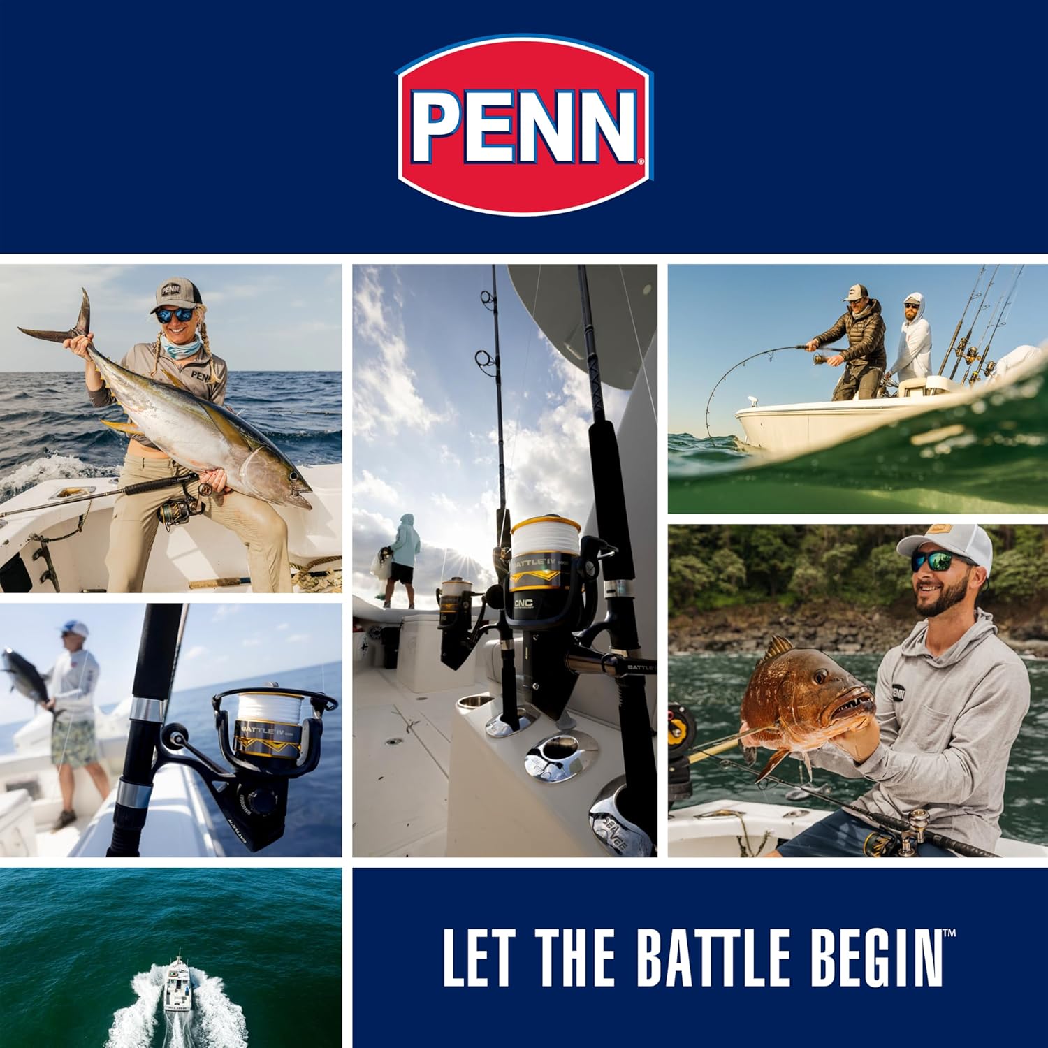 PENN Battle IV Spinning Reel and Fishing Rod Combo