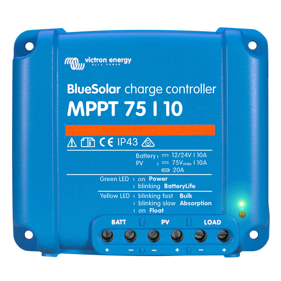 Controlador de carga MPPT Victron BlueSolar - 75 V - 10 A - Aprobado por UL [SCC010010050R]