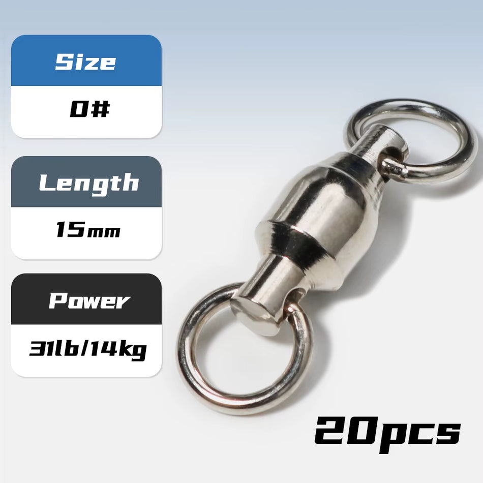 JIGGINGPRO Premium Ball Bearing Swivels for Marine Fishing Accessories