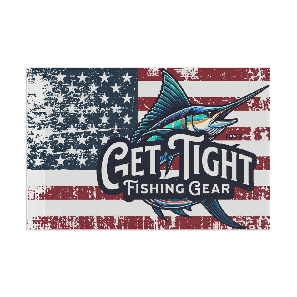 Get Tight Fishing Gear Flag - American Flag Design for Fishing Lovers