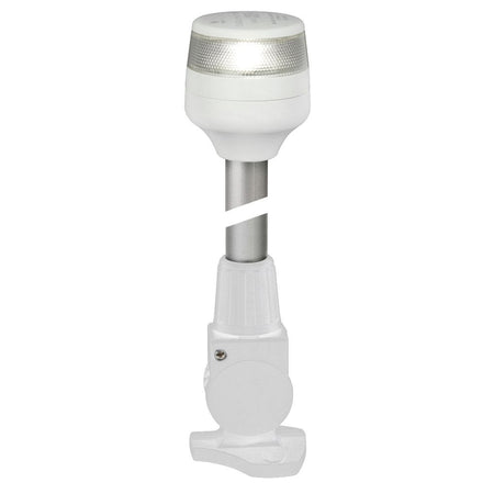 Hella Marine 2nm All Round White Fold Down Pole Navigation Lamp - 8" - White Base