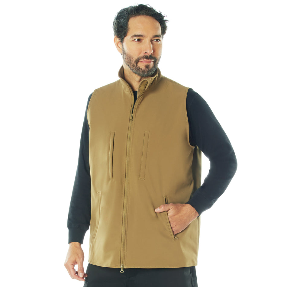 Rothco V2 Concealed Carry Soft Shell Vest Coyote Brown Size XL