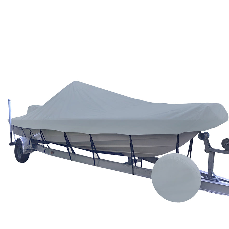 Carver Sun-DURA Styled-to-Fit Boat Cover f/24.5' V-Hull Center Console Shallow Draft Boats - Grey