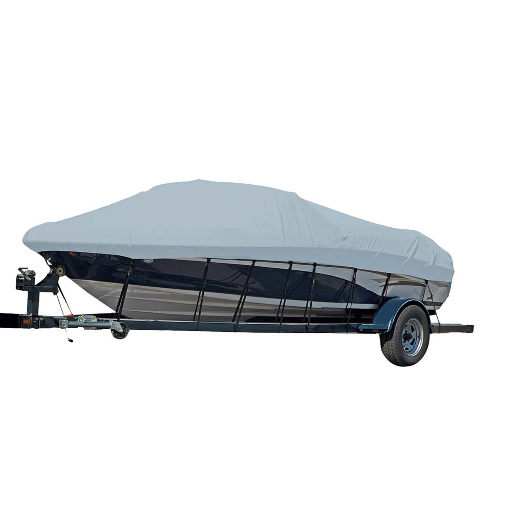 Carver Sun-DURA Styled-to-Fit Boat Cover f/24.5' Sterndrive V-Hull Runabout Boats (Including Eurostyle) w/Windshield & Hand/Bow Rails - Grey