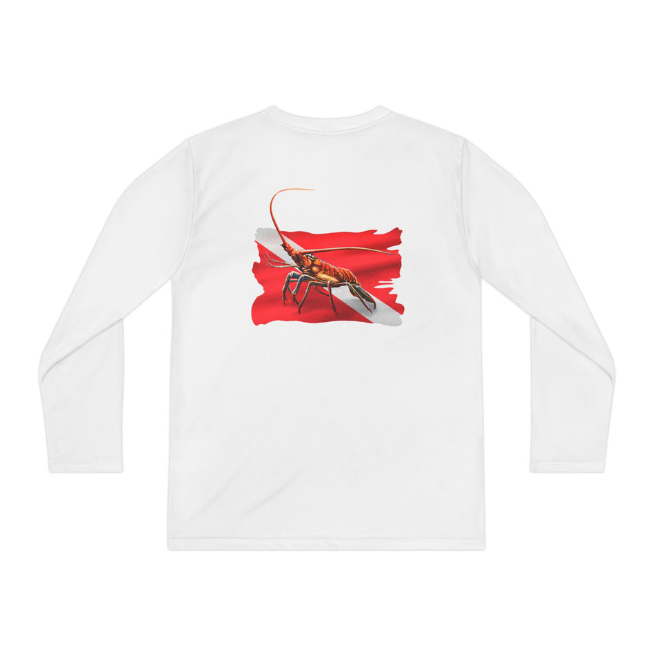 Get Tight Gear Youth Long Sleeve Competitor Tee with Lobster Graphic, Casual Wear, Beach Day, Gift for Kids, Summer Outfit, Fun T-Shirt