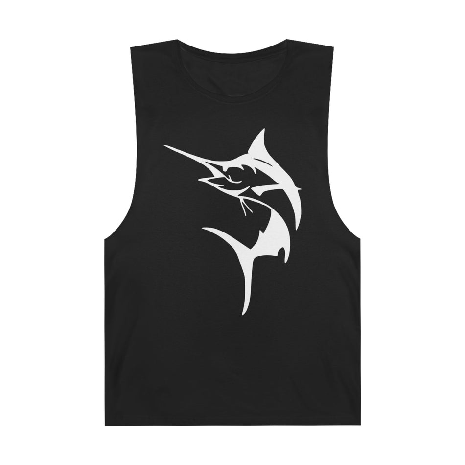 Marlin Unisex Barnard Tank - Vintage Fisherman Style Tee, Perfect for Summer Adventures, Beach Day, Gift for Anglers, Outdoor Fun