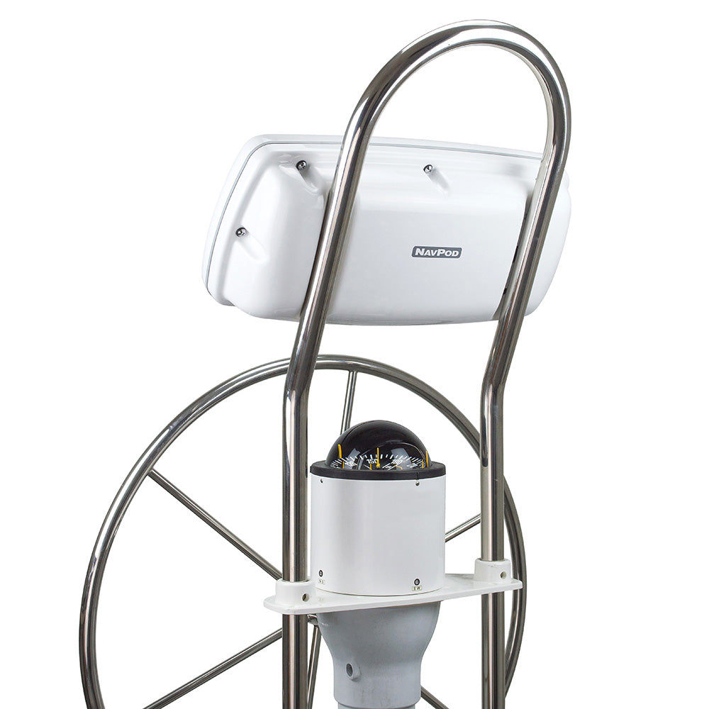 NavPod SystemPod Pre-Cut f/Raymarine Axiom 9/Axiom+ 9 on Right & 1 Instrument (3.6 hole) on Left f/12 Wide Guard