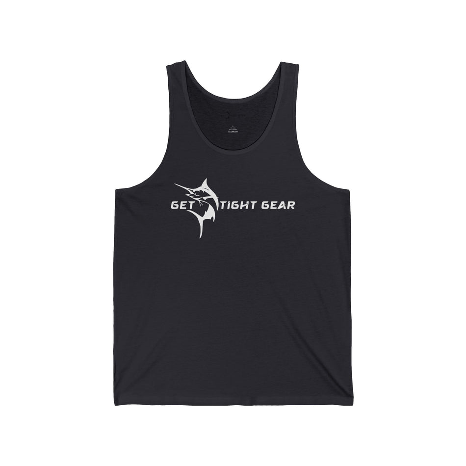 Get Tight Gear Stylish Unisex Jersey Tank with Unique Fish Design, Perfect for Summer, Beach Days, Fitness, Casual Wear, Gifts, Outdoor Activities