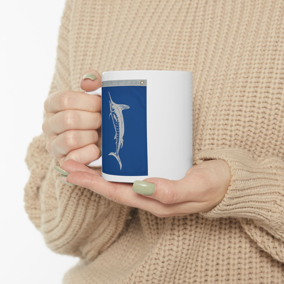 White Marlin Flag Ceramic Mug - Get Tight Gear