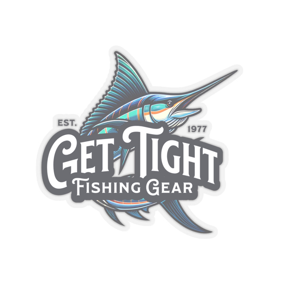 Get Tight Fishing Gear Kiss-Cut Stickers | Perfect for Anglers, Fishing Gear, Laptop Decal, Water Bottle Stickers, Gift for Fisherman