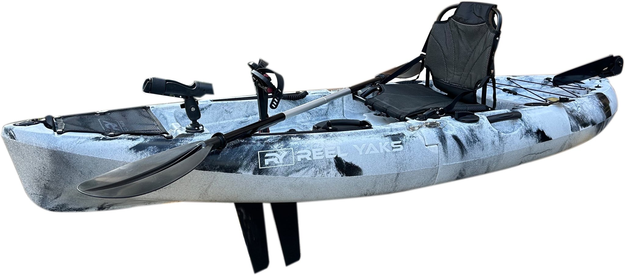 9.5ft Raptor Modular Fin Drive Pedal Fishing Kayak | 380lbs Capacity | 2 Piece - Get Tight Gear