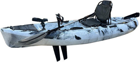 9.5ft Raptor Modular Fin Drive Pedal Fishing Kayak | 380lbs Capacity | 2 Piece - Get Tight Gear