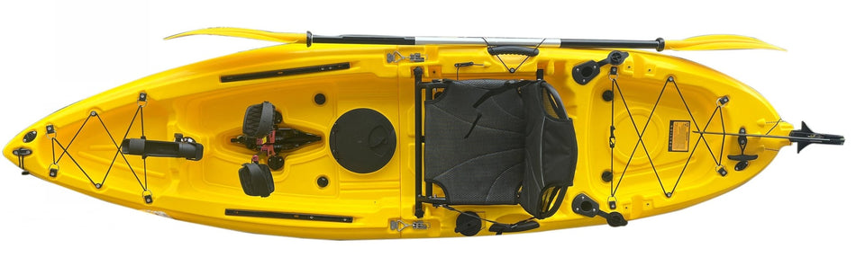 9.5ft Raptor Modular Fin Drive Pedal Fishing Kayak | 380lbs Capacity | 2 Piece - Get Tight Gear