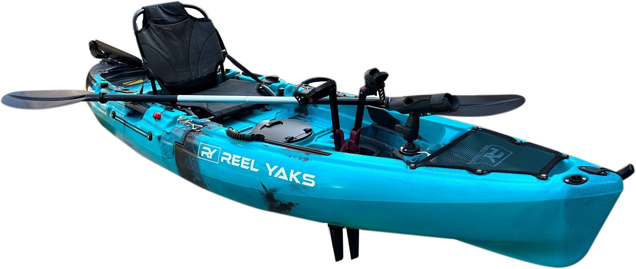 9.5ft Raptor Modular Fin Drive Pedal Fishing Kayak | 380lbs Capacity | 2 Piece - Get Tight Gear