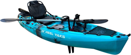 9.5ft Raptor Modular Fin Drive Pedal Fishing Kayak | 380lbs Capacity | 2 Piece - Get Tight Gear