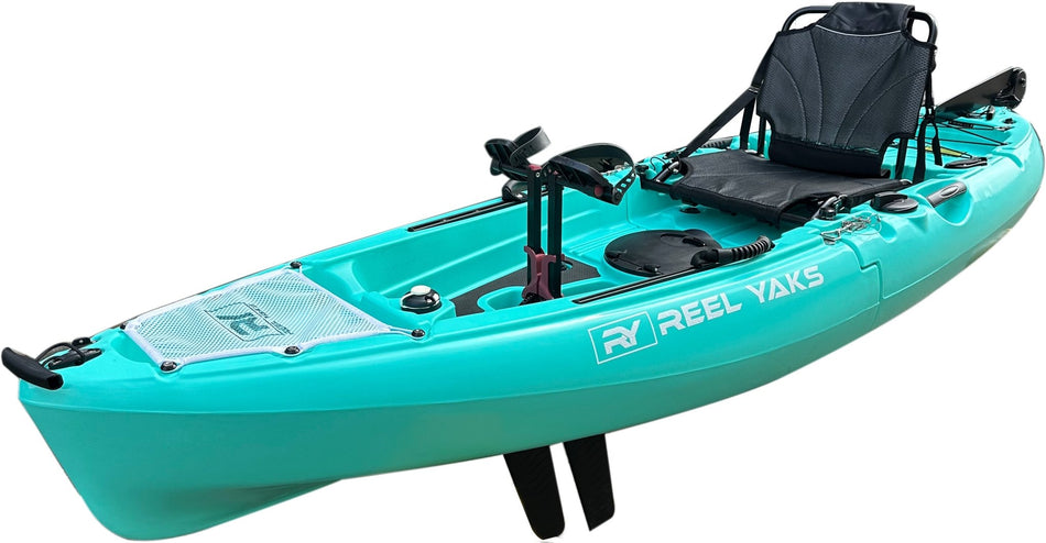 9.5ft Raptor Modular Fin Drive Pedal Fishing Kayak | 380lbs Capacity | 2 Piece - Get Tight Gear