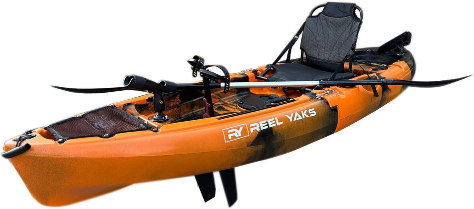 9.5ft Raptor Modular Fin Drive Pedal Fishing Kayak | 380lbs Capacity | 2 Piece - Get Tight Gear