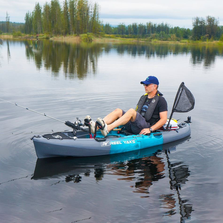 9.5ft Raptor Modular Fin Drive Pedal Fishing Kayak | 380lbs Capacity | 2 Piece - Get Tight Gear