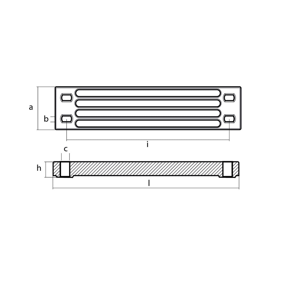 Tecnoseal Zinc Yamaha Bar Anode f/Engine Bracket