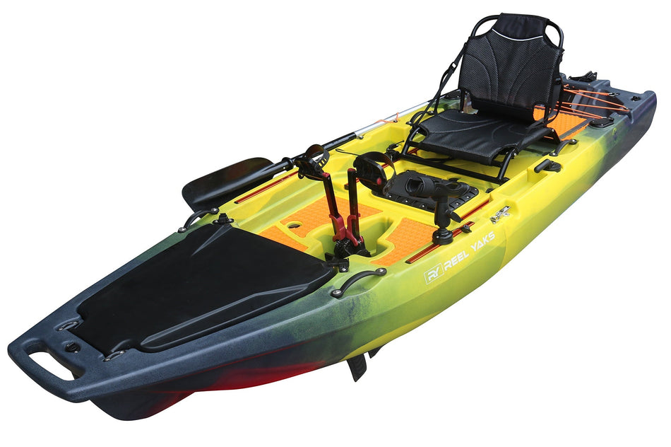 9.8ft Rocket Fin Drive Modular Pedal Fishing Kayak | 400lbs Capacity | 2 Piece - Get Tight Gear