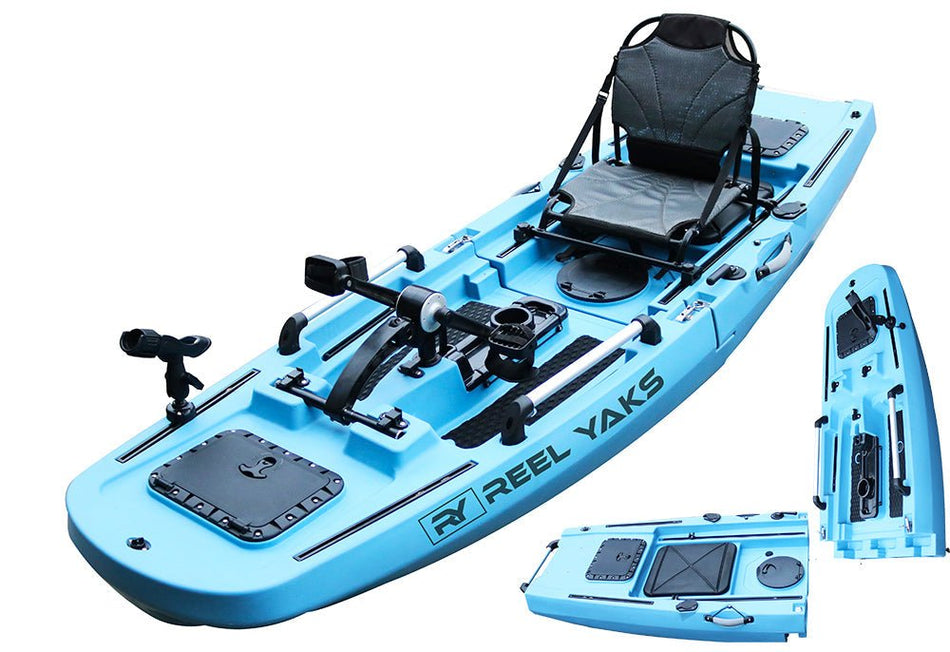 9.8ft Rogue Modular Propeller Drive Pedal Fishing Kayak | 400lbs Capacity | 2 Piece - Get Tight Gear