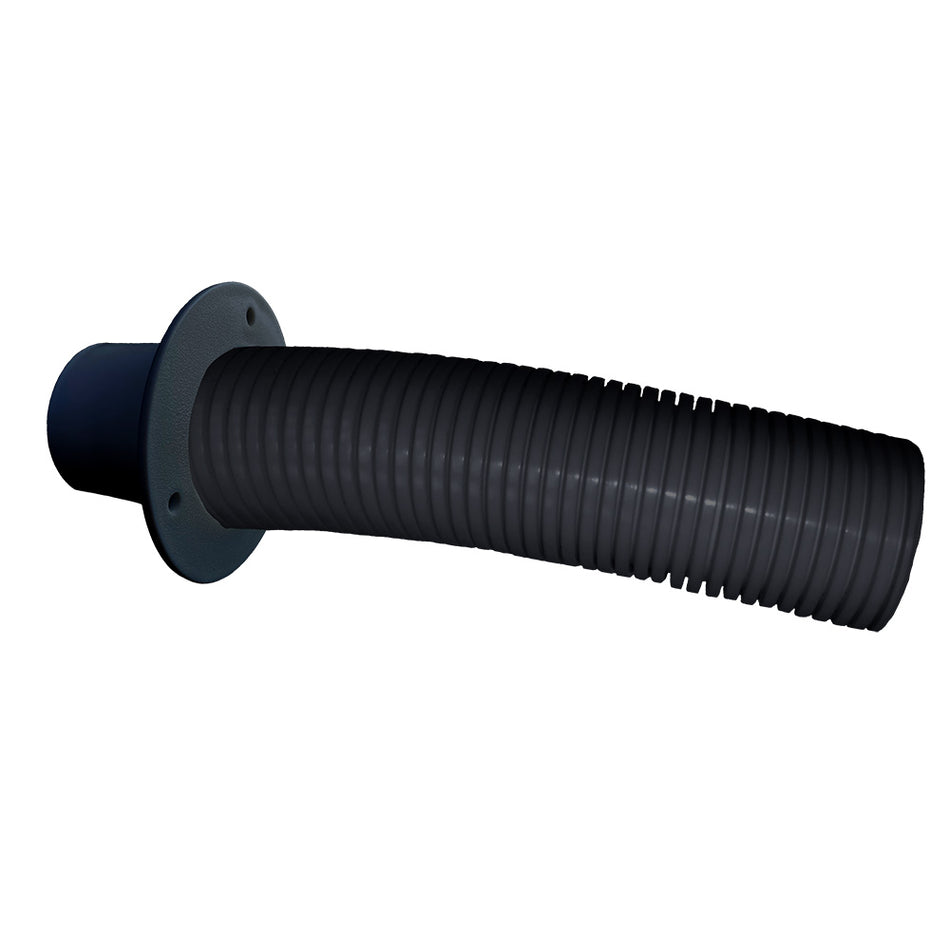 Manguera flexible de popa Trident Marine 4 negra con brida de espejo de popa [TFK-4]