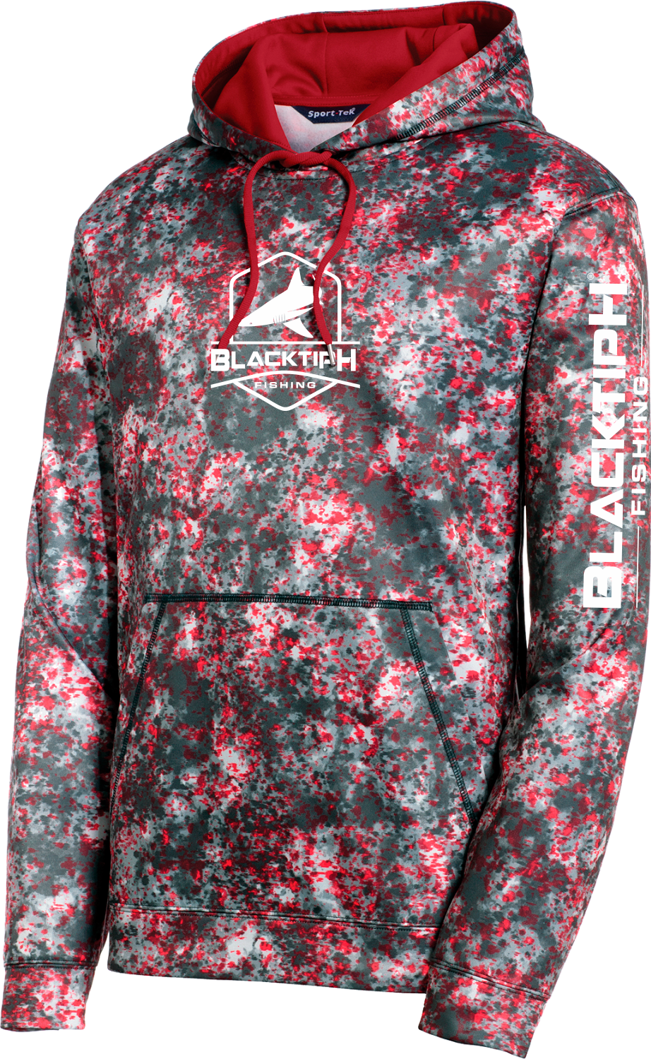 Deep Red Mineral Freeze Fleece Hooded Pullover